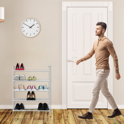 Shoe shelf in metal with 5 shelves