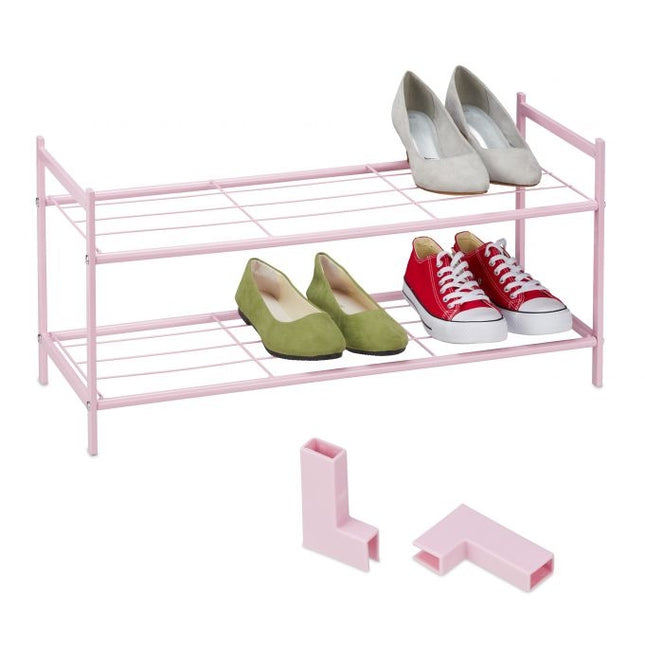 Shoe shelf in pink