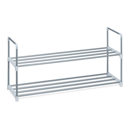 Shoe shelf metal silver