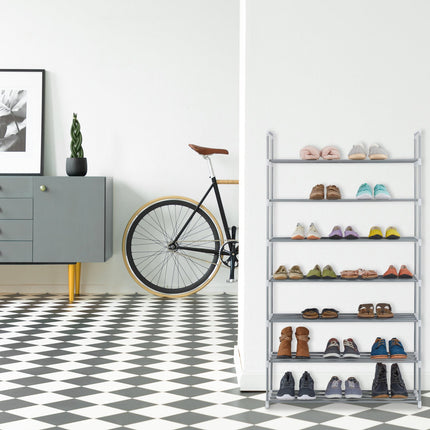 Shoe shelf metal silver