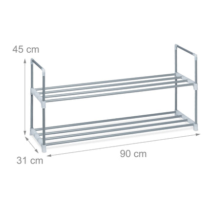 Shoe shelf metal silver
