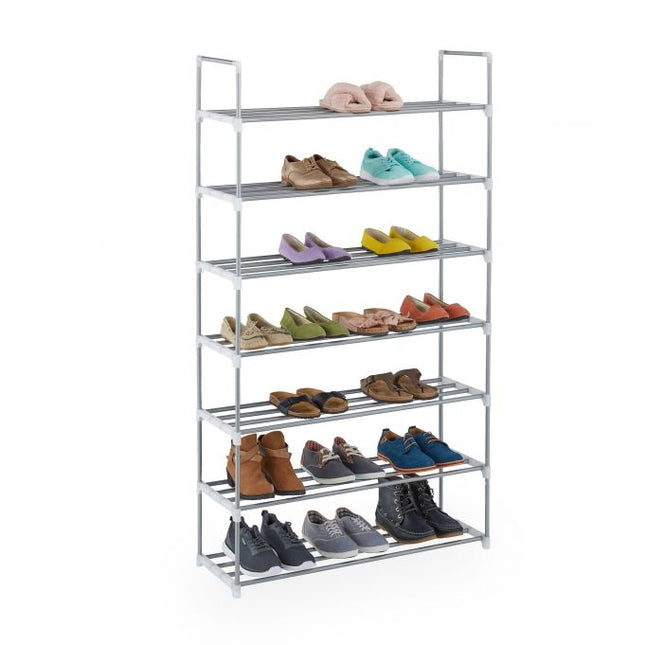 Shoe shelf metal silver
