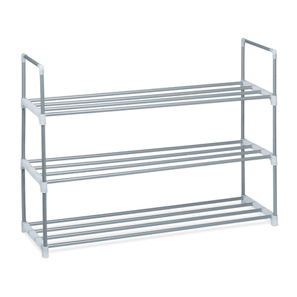 Shoe shelf metal silver