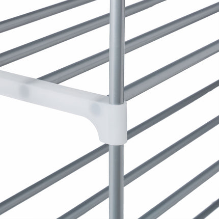 Shoe shelf metal silver