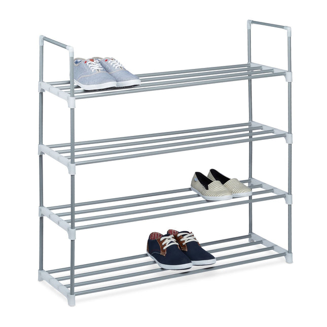 Shoe shelf metal silver