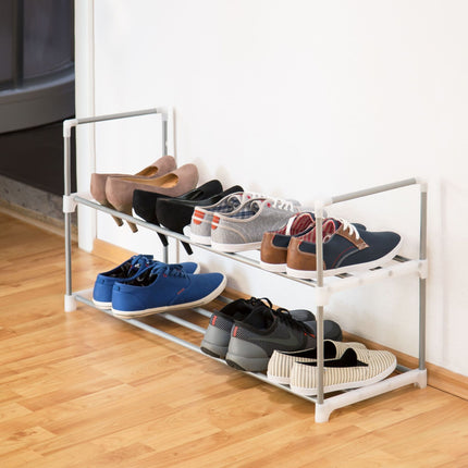 Shoe shelf metal silver