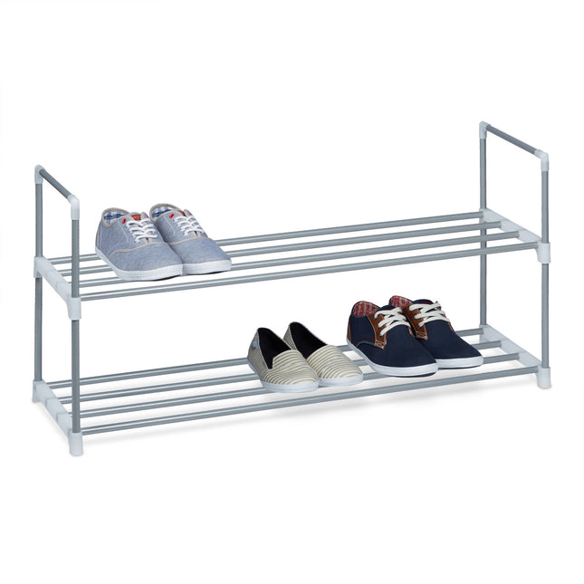 Shoe shelf metal silver