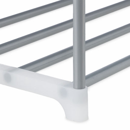 Shoe shelf metal silver