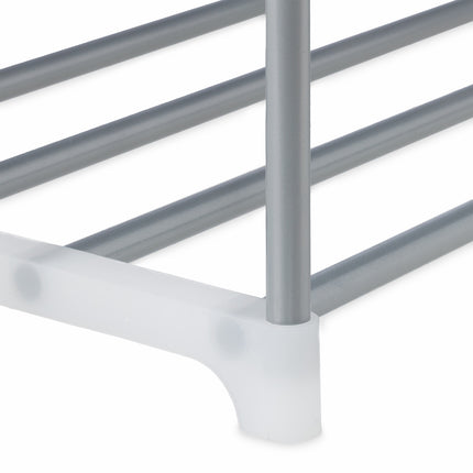 Shoe shelf metal silver