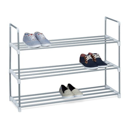 Shoe shelf metal silver