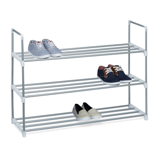 Shoe shelf metal silver