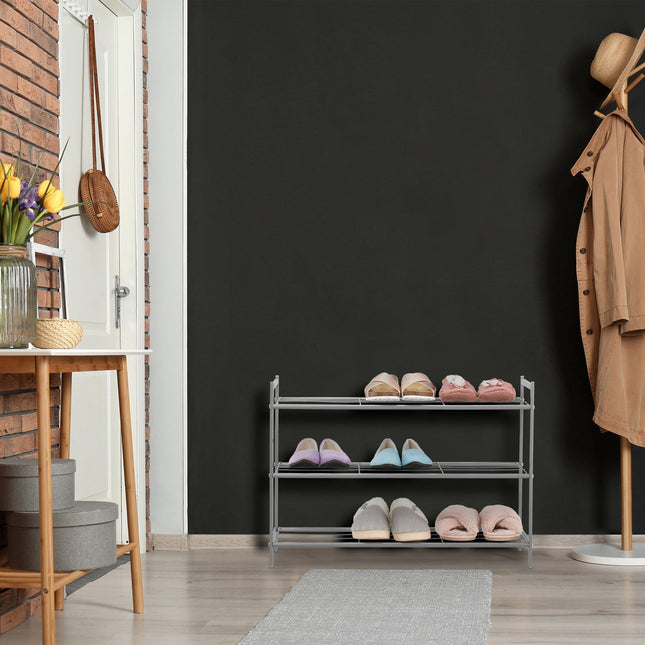 Shoe shelf stackable 3 shelves