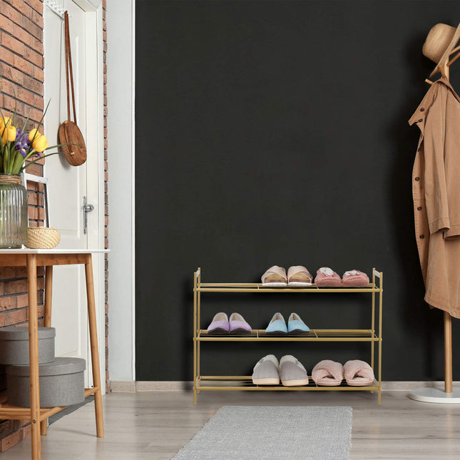Shoe shelf stackable 3 shelves