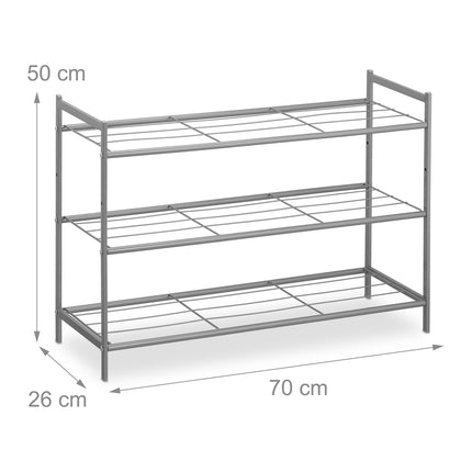 Shoe shelf stackable 3 shelves