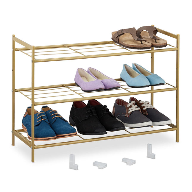Shoe shelf stackable 3 shelves