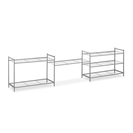 Shoe shelf stackable 3 shelves