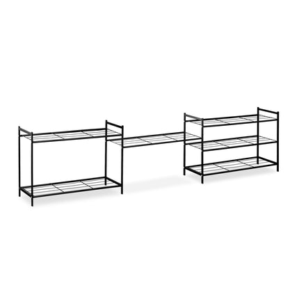 Shoe shelf stackable 3 shelves