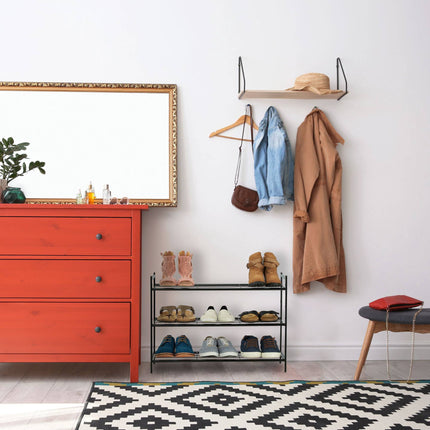 Shoe shelf stackable 3 shelves