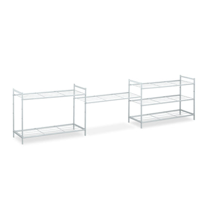 Shoe shelf stackable 3 shelves