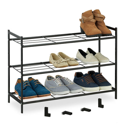 Shoe shelf stackable 3 shelves