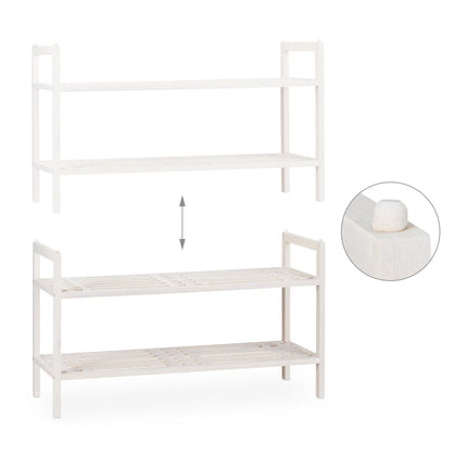 Shoe shelf stackable white