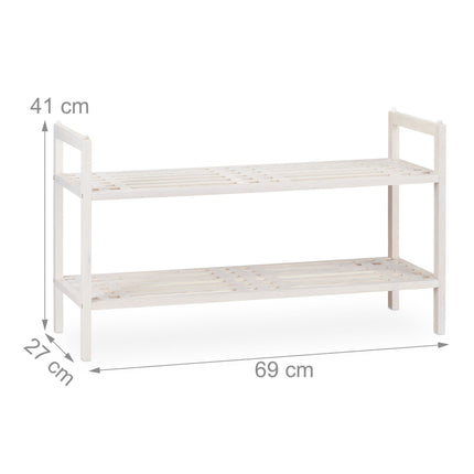 Shoe shelf stackable white