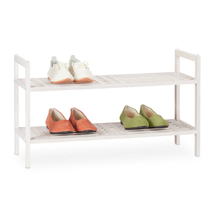 Shoe shelf stackable white