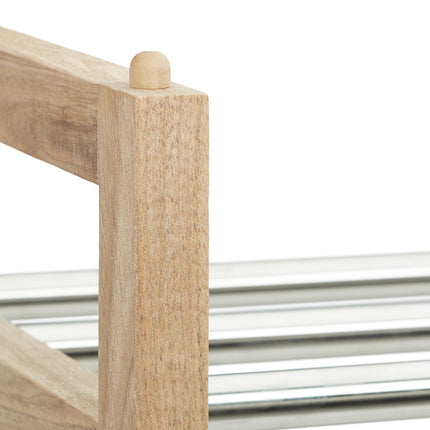 Shoe shelf walnut stackable