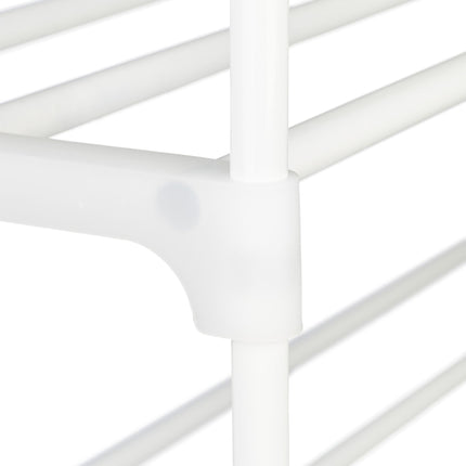 Shoe shelf white, in metal
