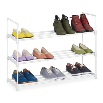 Shoe shelf white, in metal