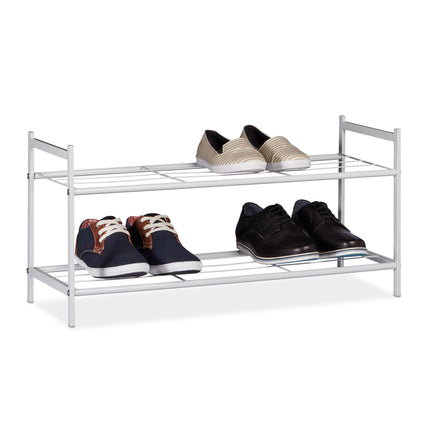 Shoe shelf with 2 levels