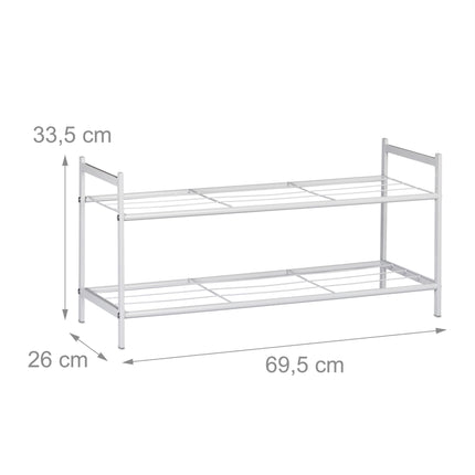 Shoe shelf with 2 levels