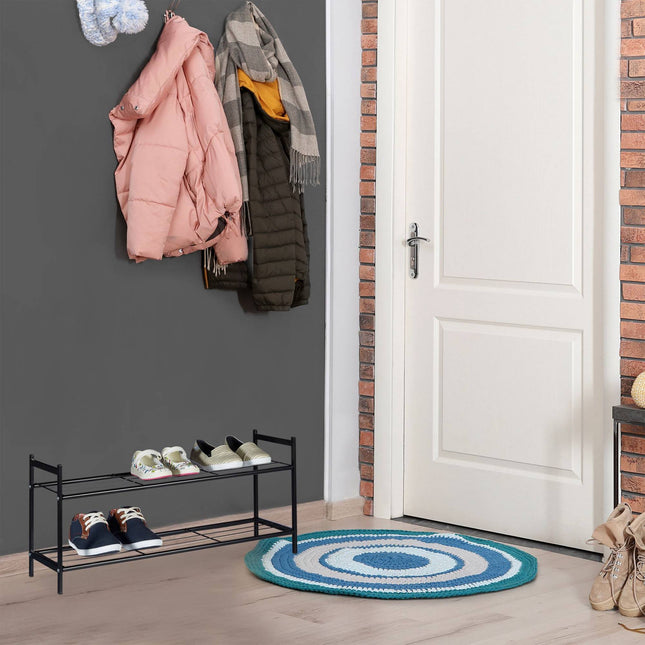Shoe shelf with 2 levels