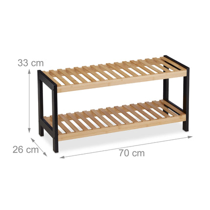 Shoe shelf with 2 levels