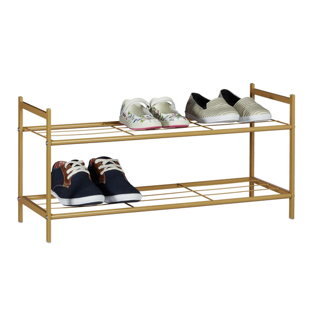Shoe shelf with 2 levels