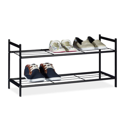 Shoe shelf with 2 levels