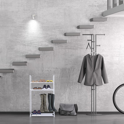 Shoe shelf with 3 shelves & boot hanger