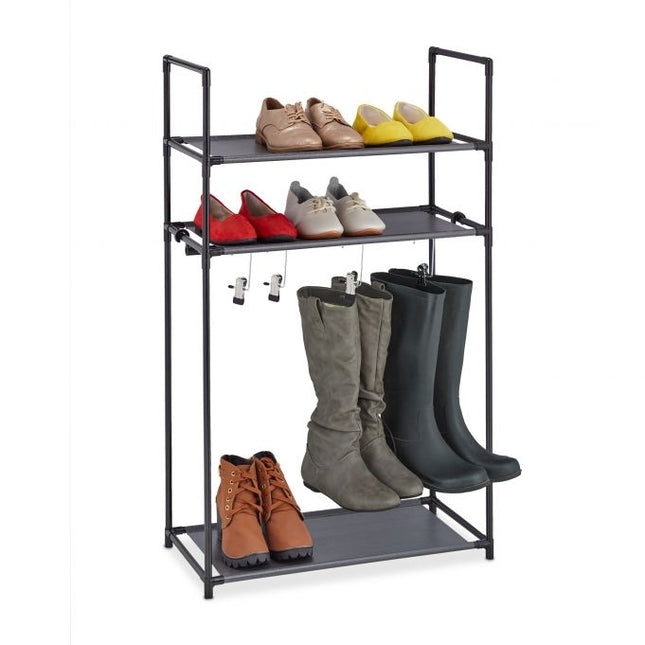 Schoenenrek met 3 planken en laarzenhanger