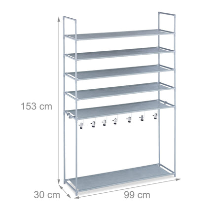 Shoe shelf with boot compartment