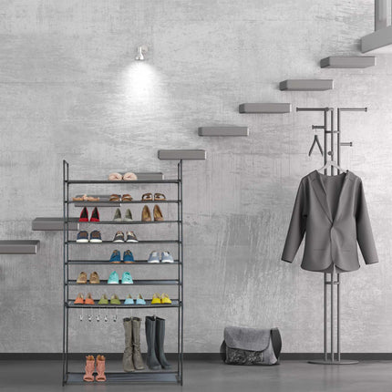 Shoe shelf with boot compartment