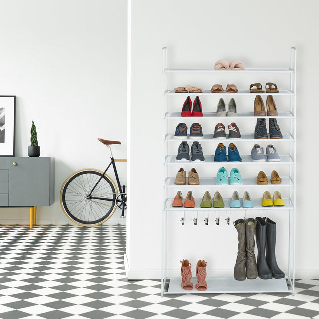 Shoe shelf with boot compartment