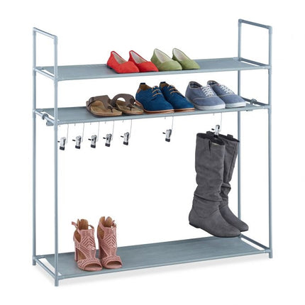 Shoe shelf with boot compartment