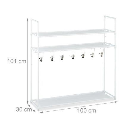 Shoe shelf with boot compartment