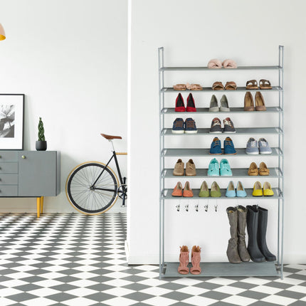 Shoe shelf with boot compartment