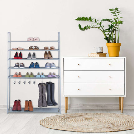 Shoe shelf with boot compartment