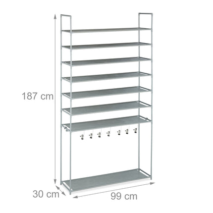 Shoe shelf with boot compartment