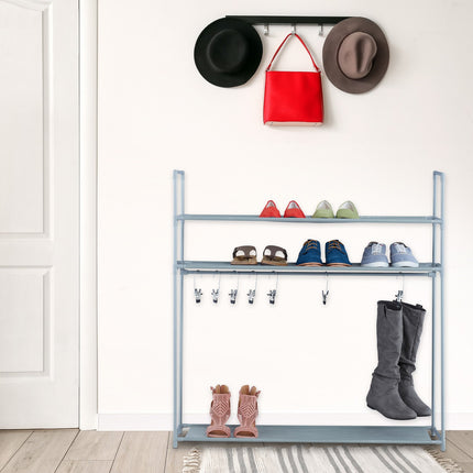 Shoe shelf with boot compartment