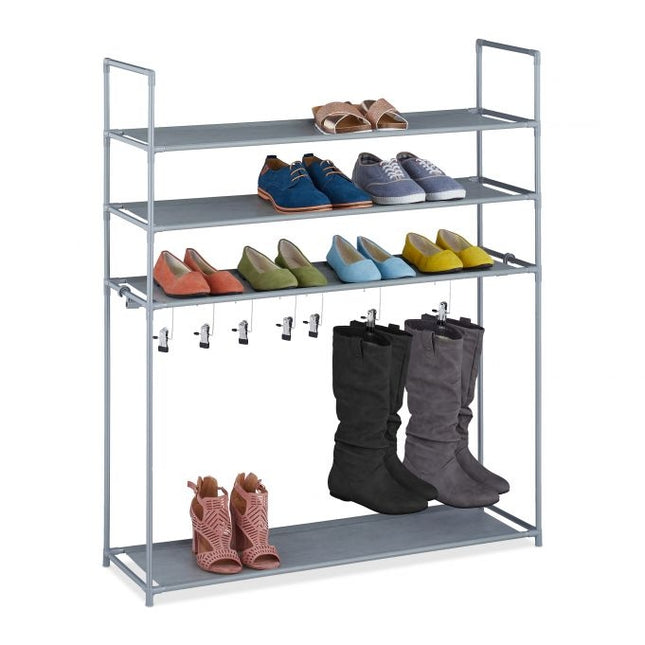 Shoe shelf with boot compartment