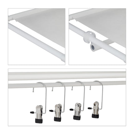 Shoe shelf with boot hanger