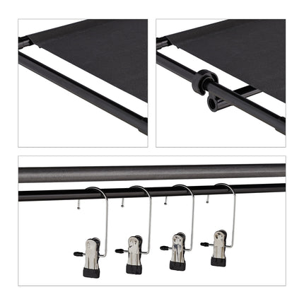 Shoe shelf with boot hanger